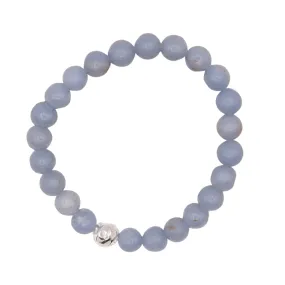 8mm Angelite Beaded Bracelet