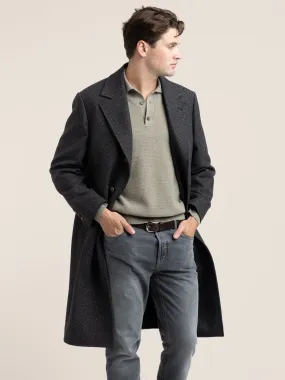 Anthracite Grey Wool-Silk-Cashmere Coat