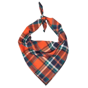 Bandana | Orange & Navy Plaid