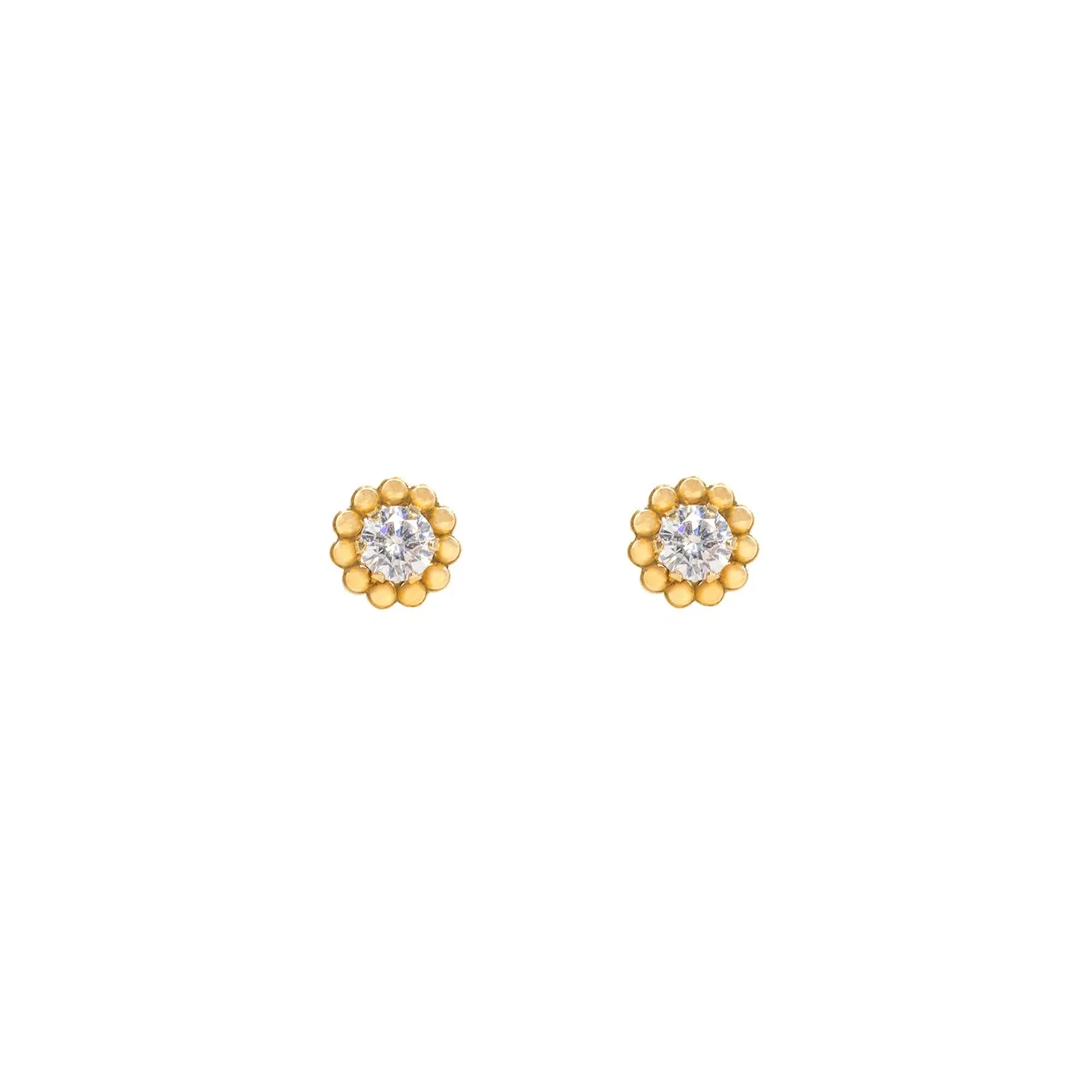 Beaded Studs | 10k Gold