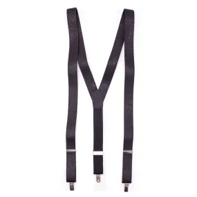 Black Adjustable cork straps men's SUSPENDER L-542-B