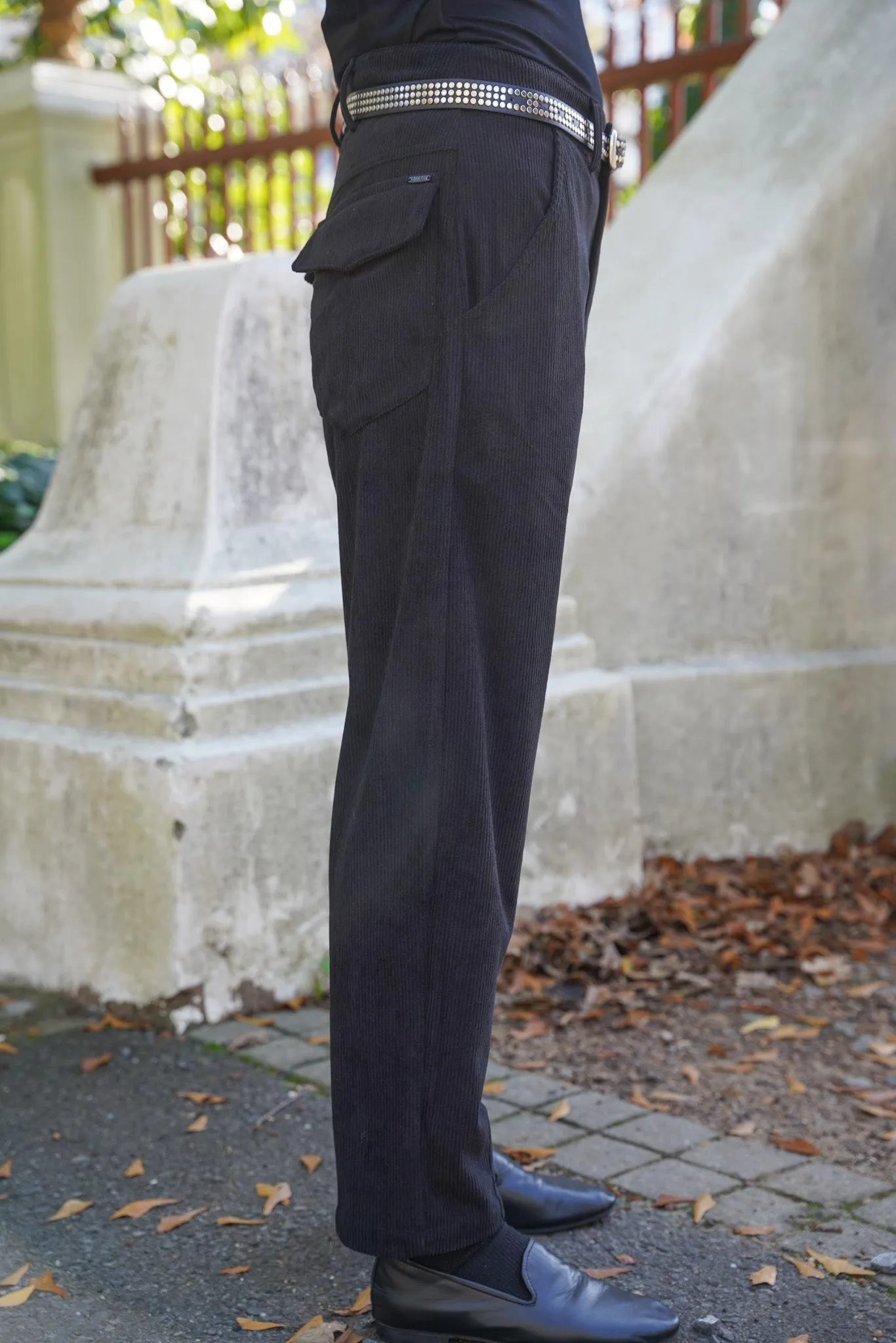 Black Corduroy Oversize Pants