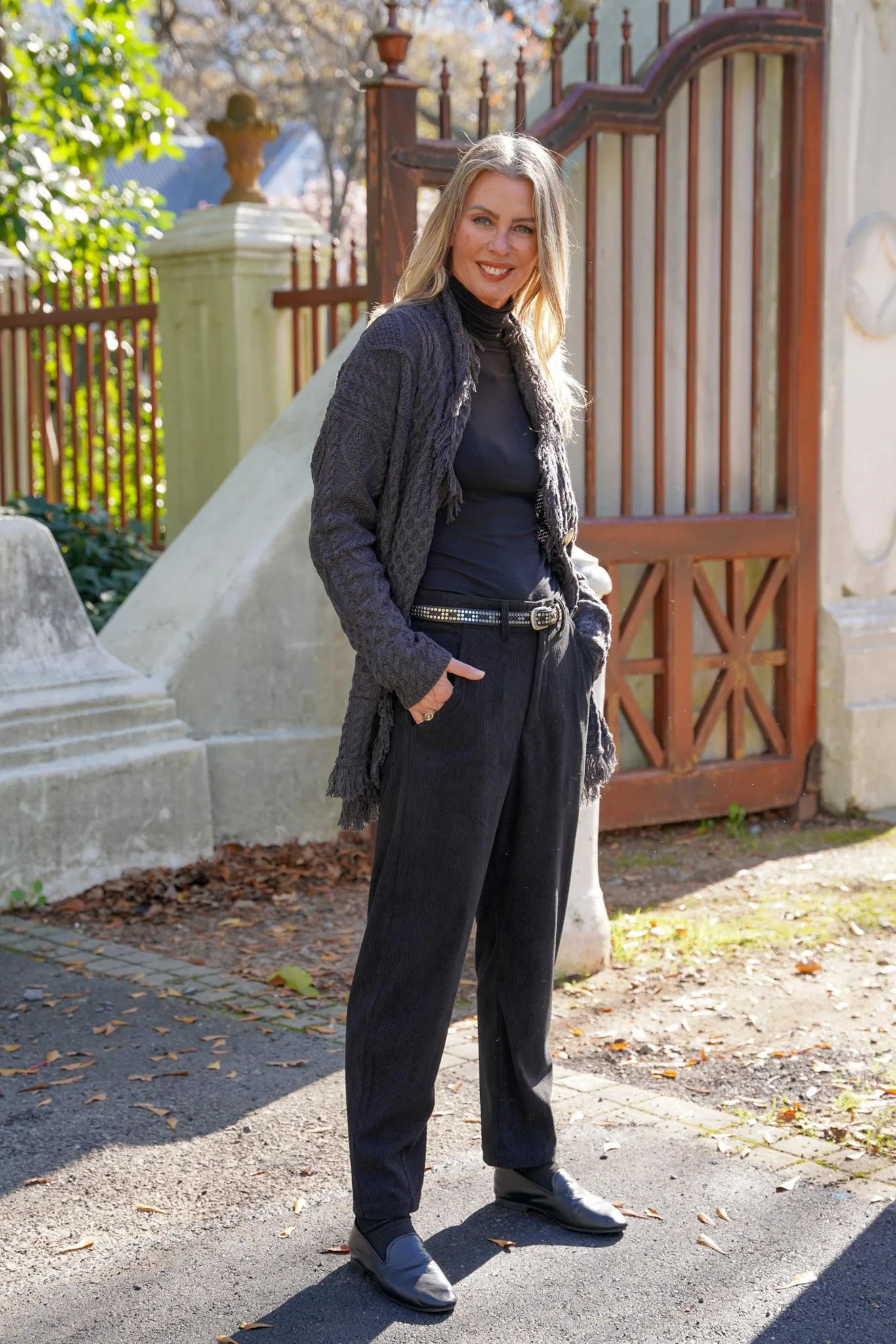 Black Corduroy Oversize Pants