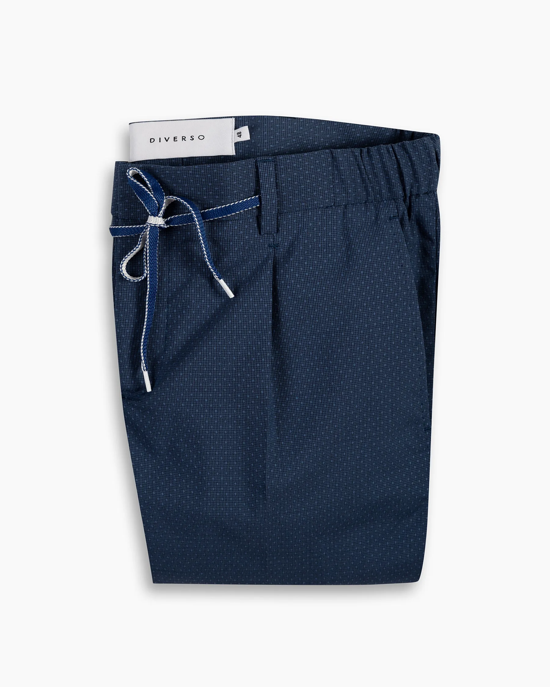 Blue Spot Wool & Cotton Casual Pant