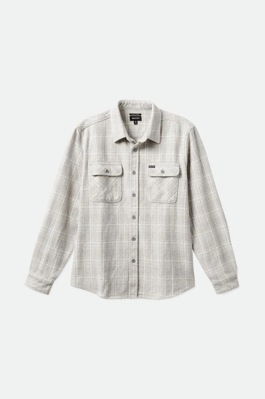 Bowery Heavy Weight L/S Flannel - Heather Grey/Off White