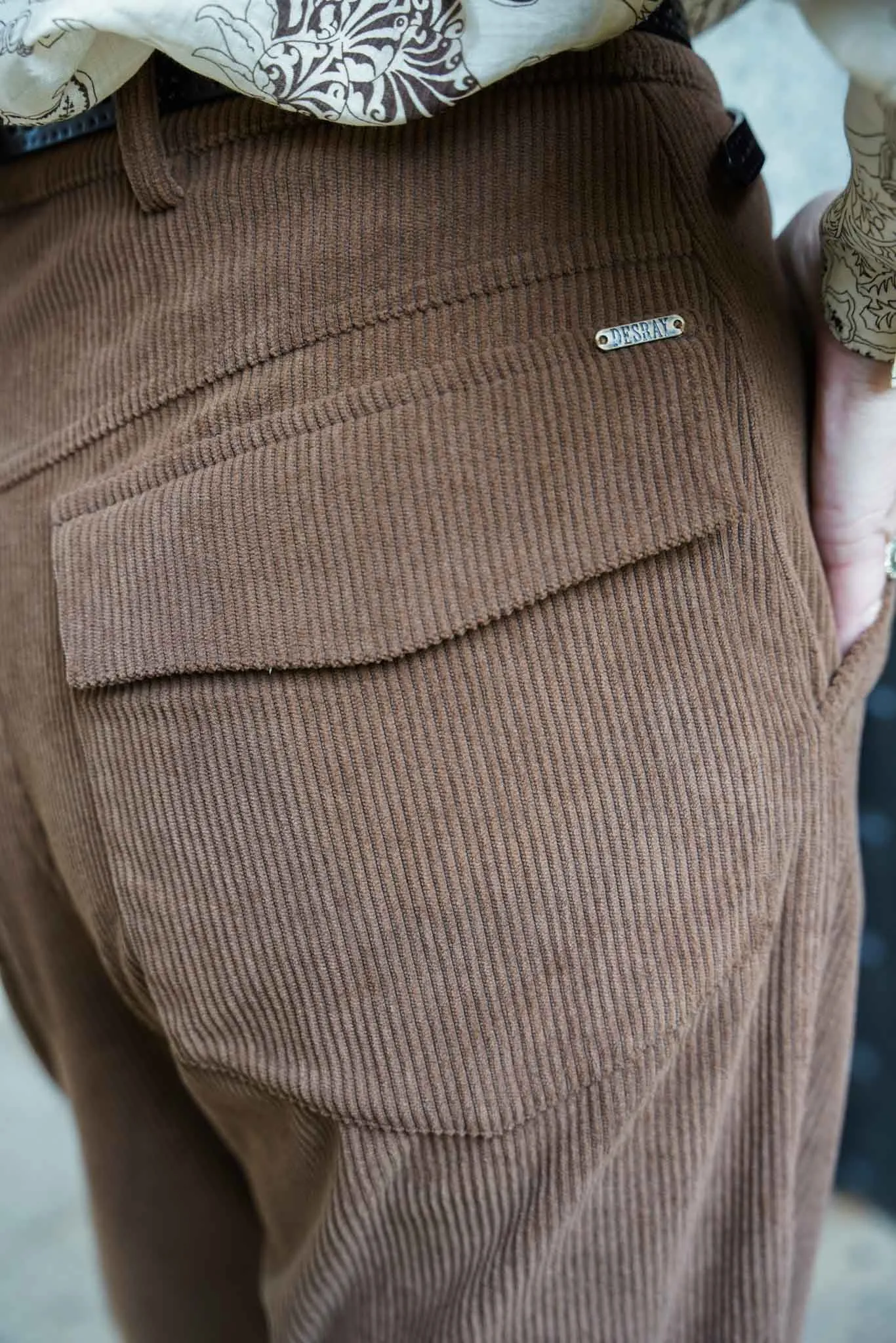 Brown Corduroy Oversize Pants