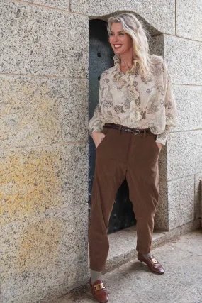 Brown Corduroy Oversize Pants