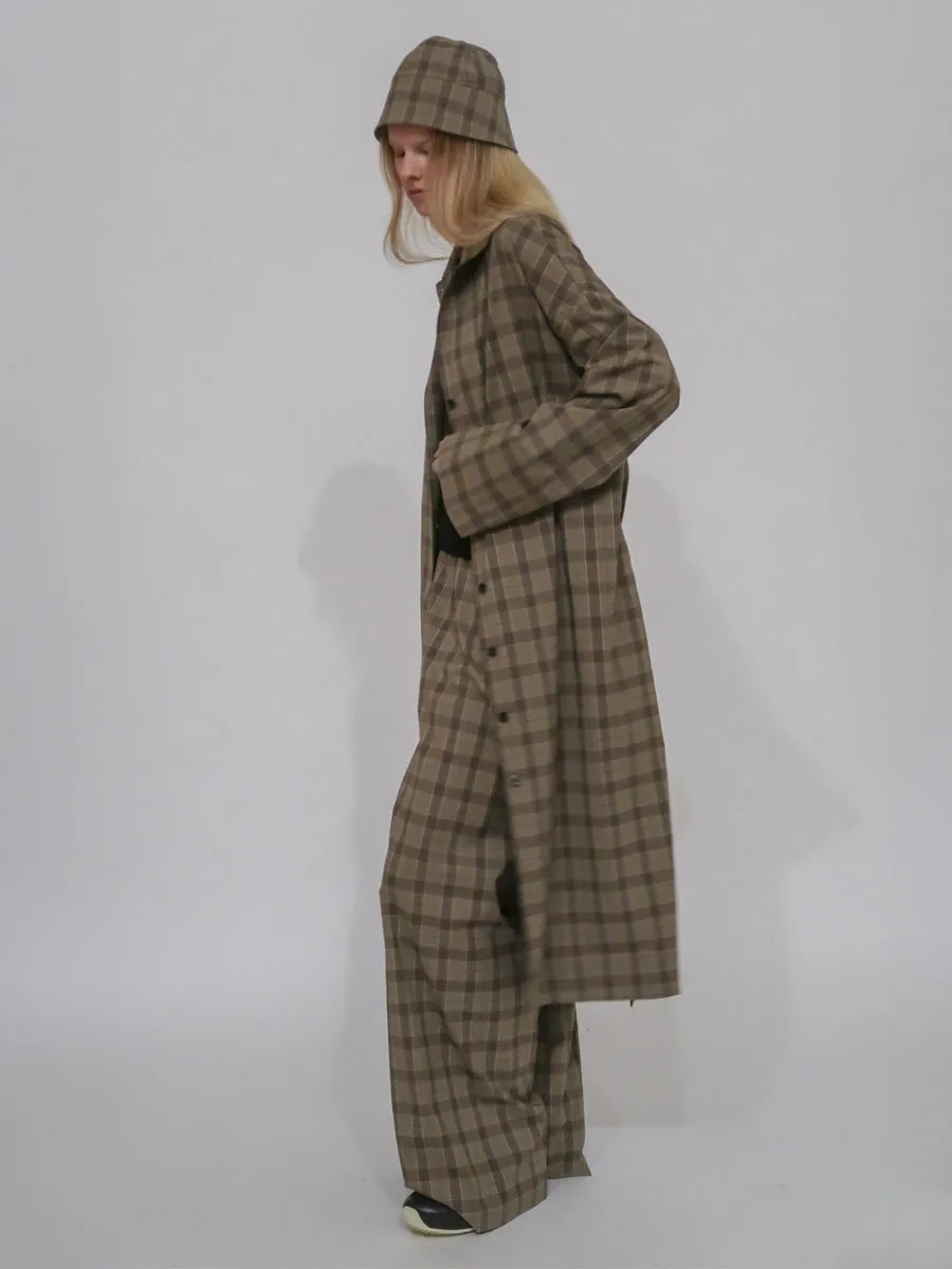 CAR COAT - TECHNICAL PLAID