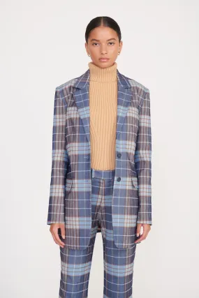 CITY BLAZER | FRENCH BLUE MEGA PLAID