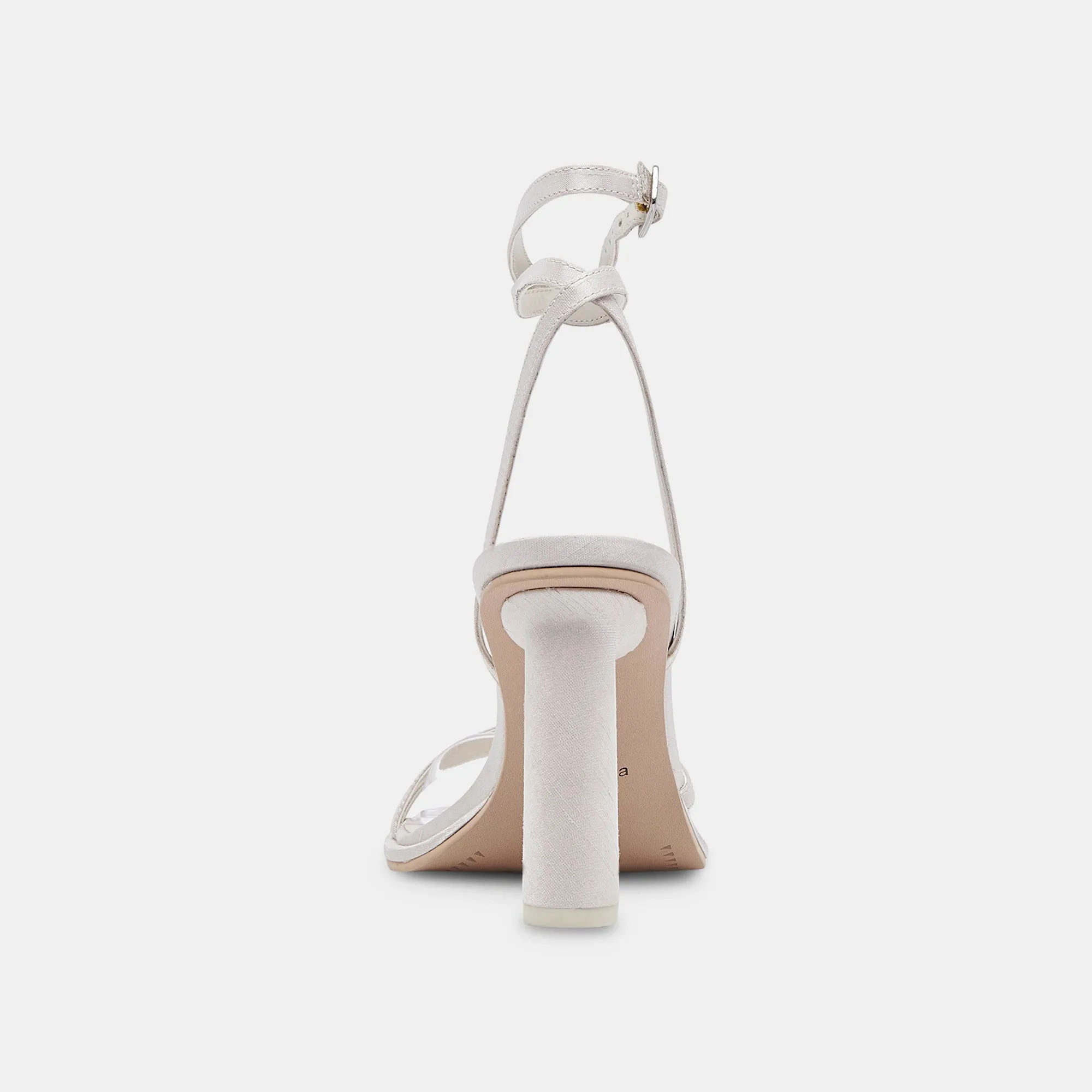 DISERE HEELS OFF WHITE SATIN