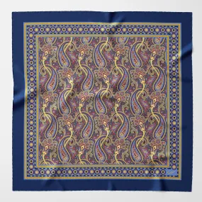 Garibaldi - Silk Pocket Square - Royal Blue