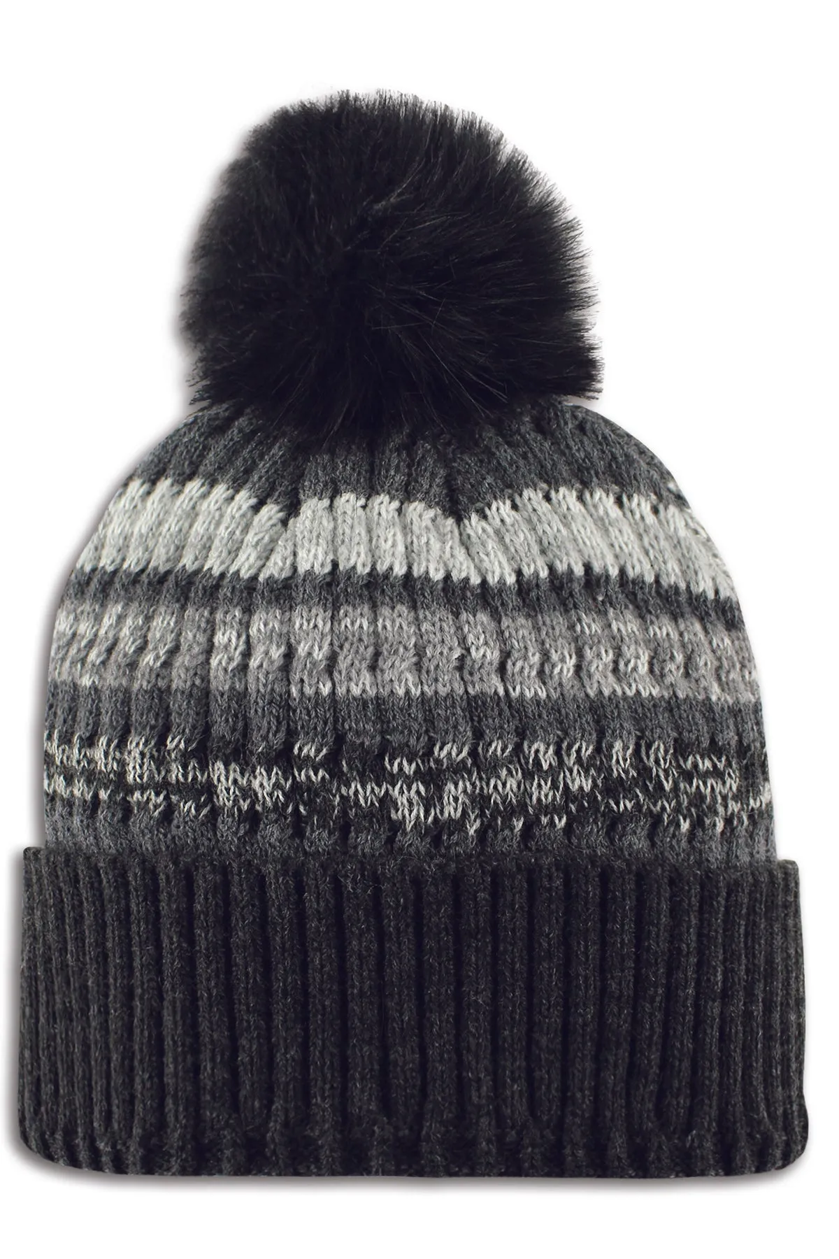 Girl's Hot Paws Strip Cuff Beenie