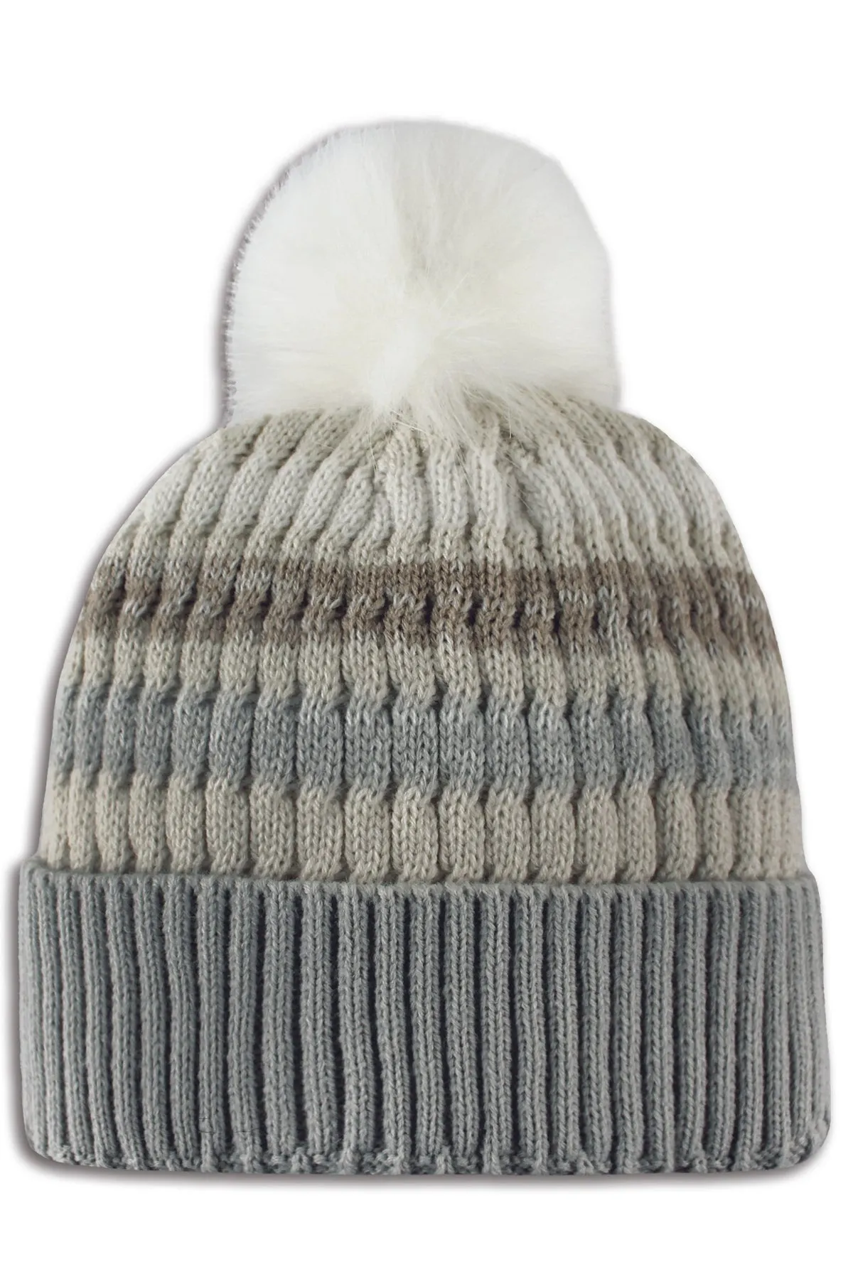 Girl's Hot Paws Strip Cuff Beenie