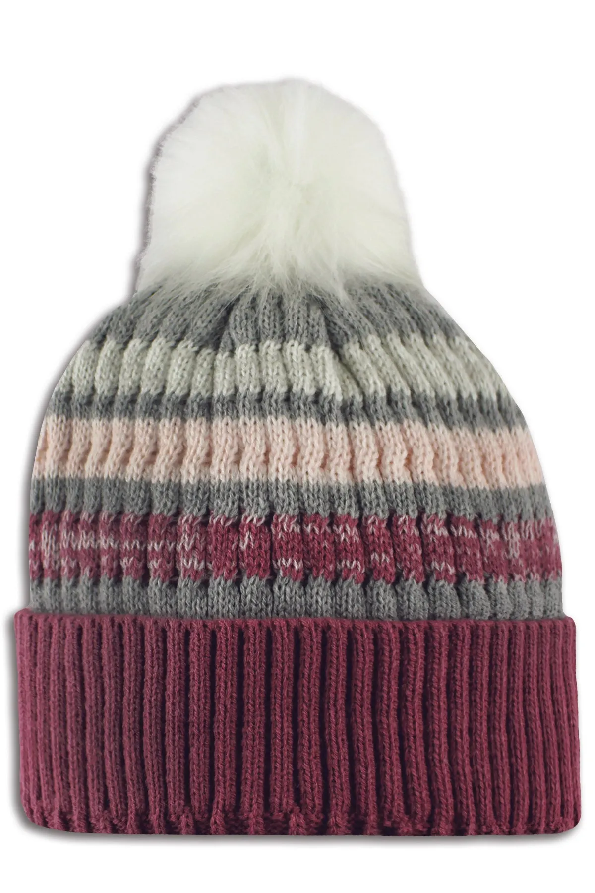 Girl's Hot Paws Strip Cuff Beenie