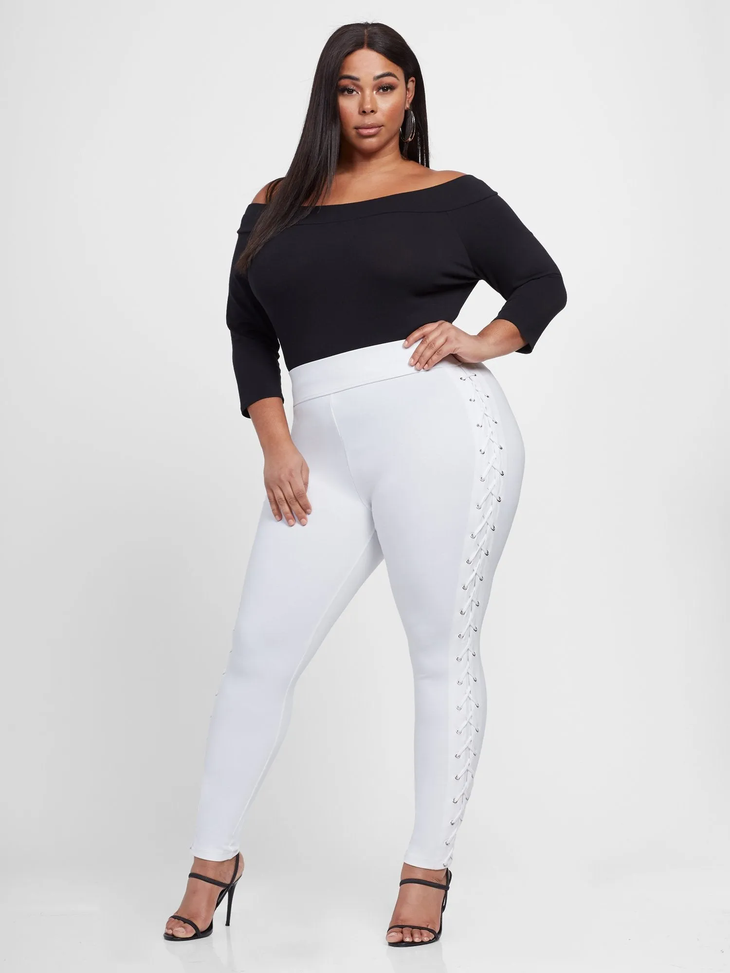 Good Form Lace-Up Waistband Ponte Leggings