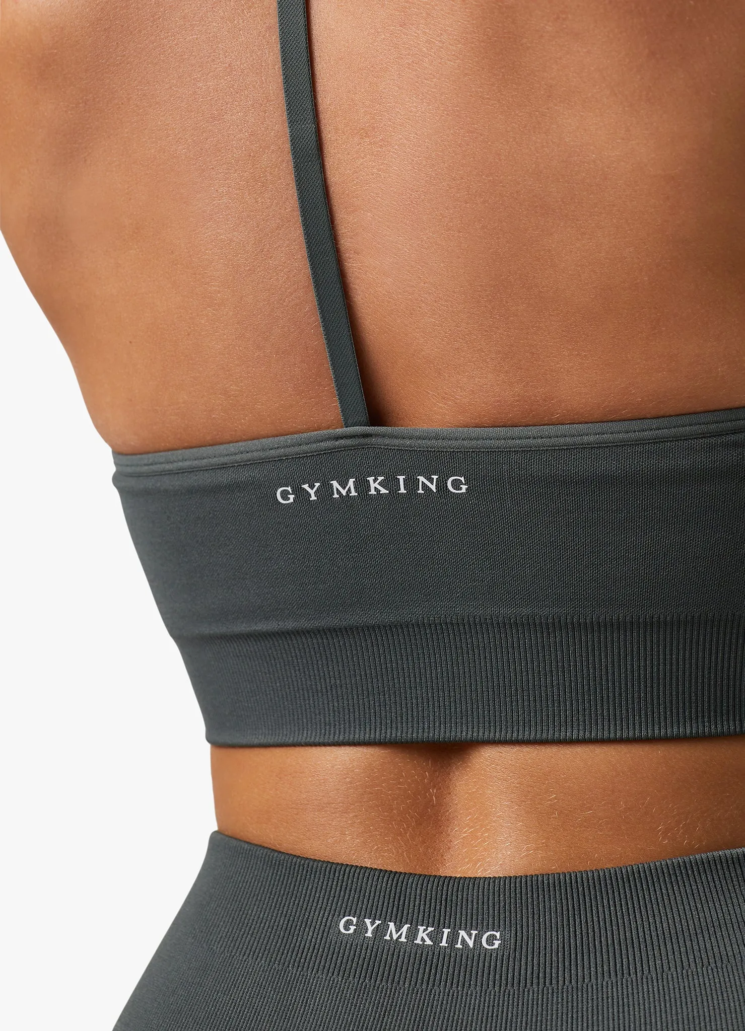 Gym King Sculpt Seamless Bra - Green Smoke