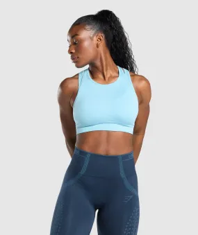 Gymshark Apex Seamless Sports Bra - Light Blue