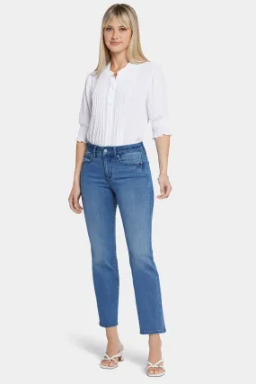 Marilyn Straight Ankle Jeans - Blue Island