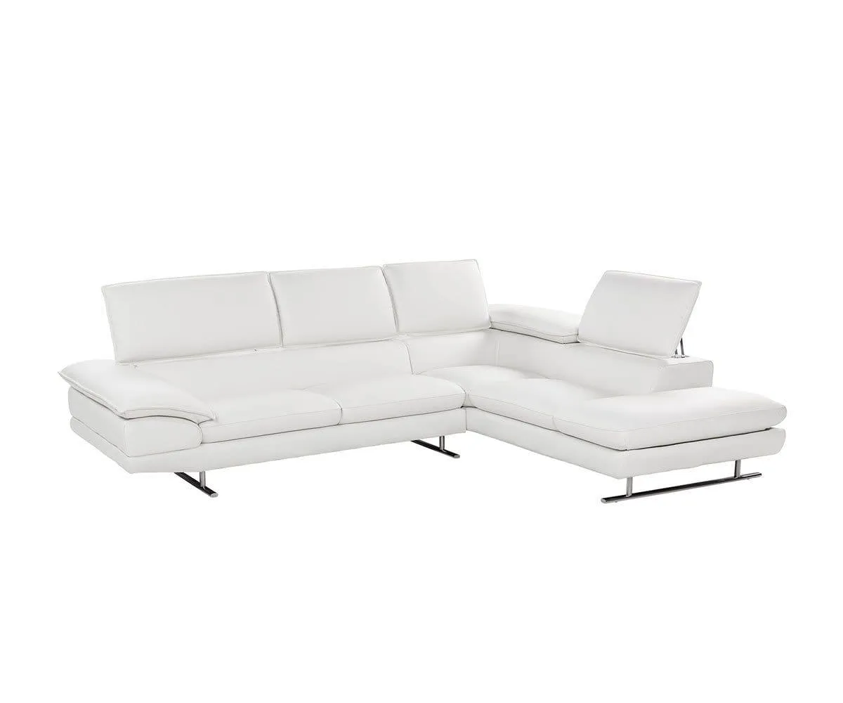 Mauro Leather Right Sectional