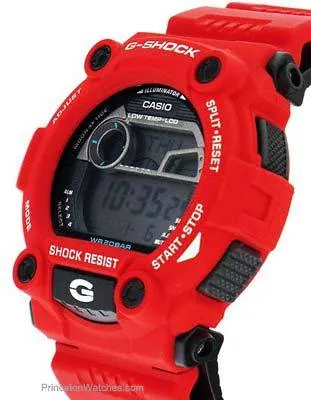 Mens Casio G-Shock - World Time - Tide & Moon Data - Red Resin Band