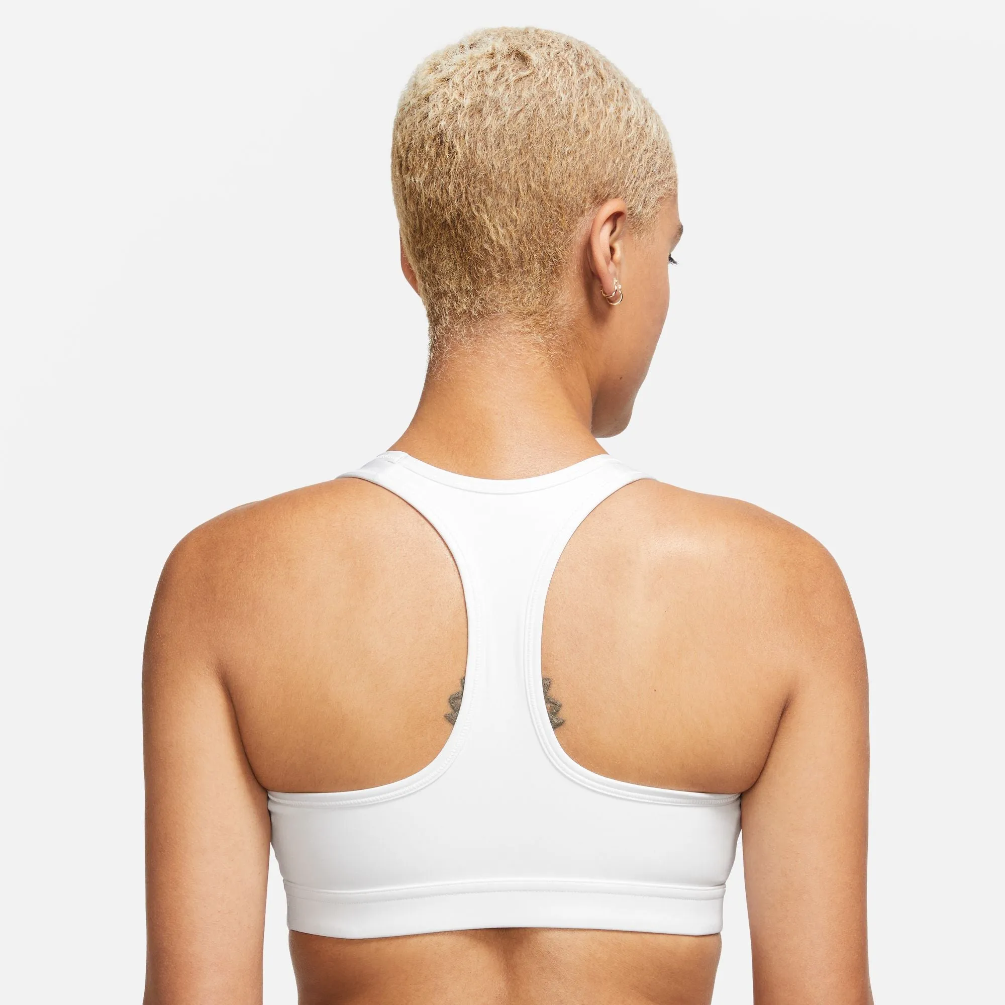 Nike Women's Swoosh Medium Support Bra White / Stone Mauve / Black