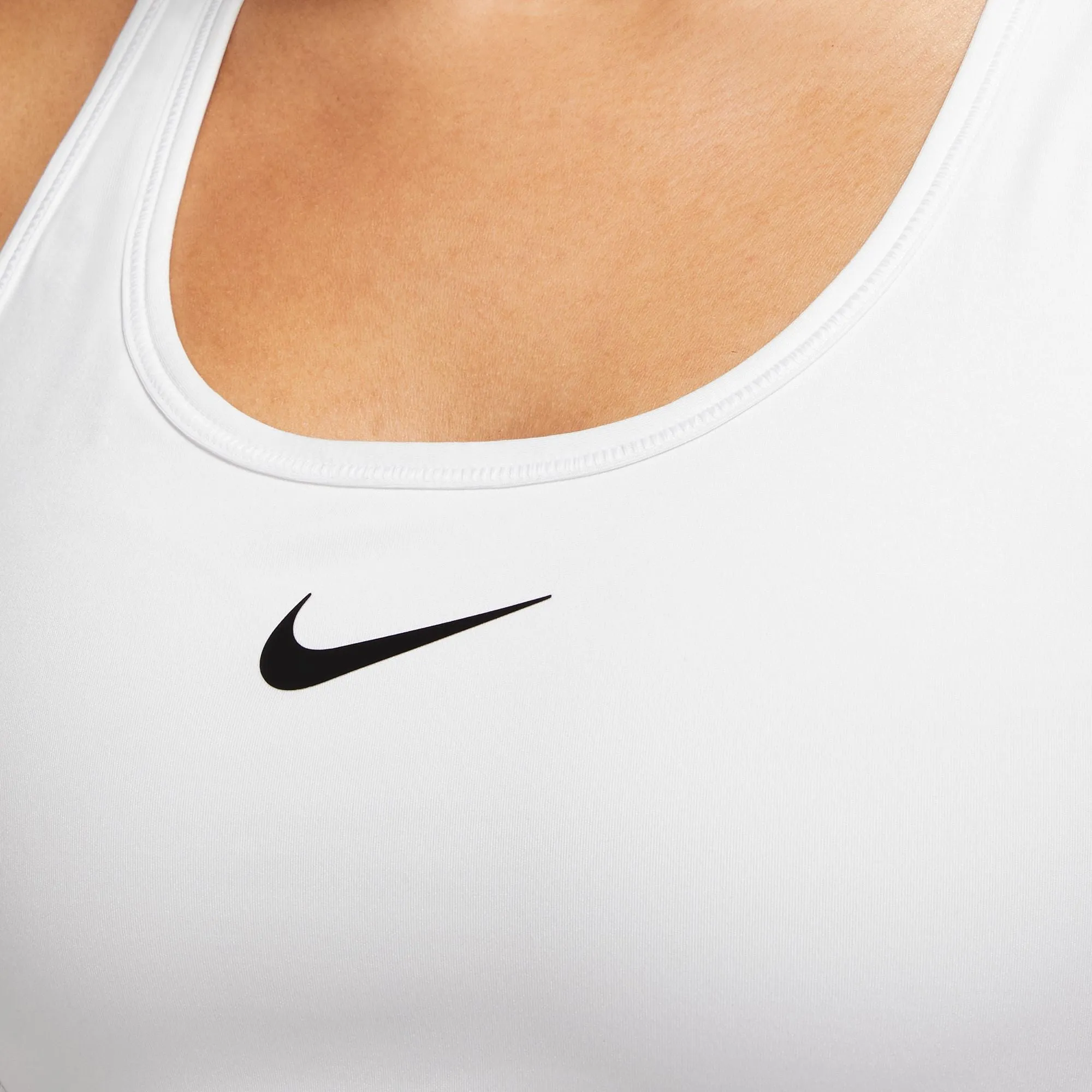 Nike Women's Swoosh Medium Support Bra White / Stone Mauve / Black