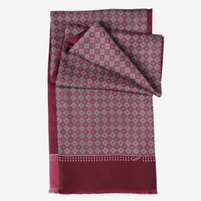 Palazzo - Reversible Silk Scarf - Claret Red