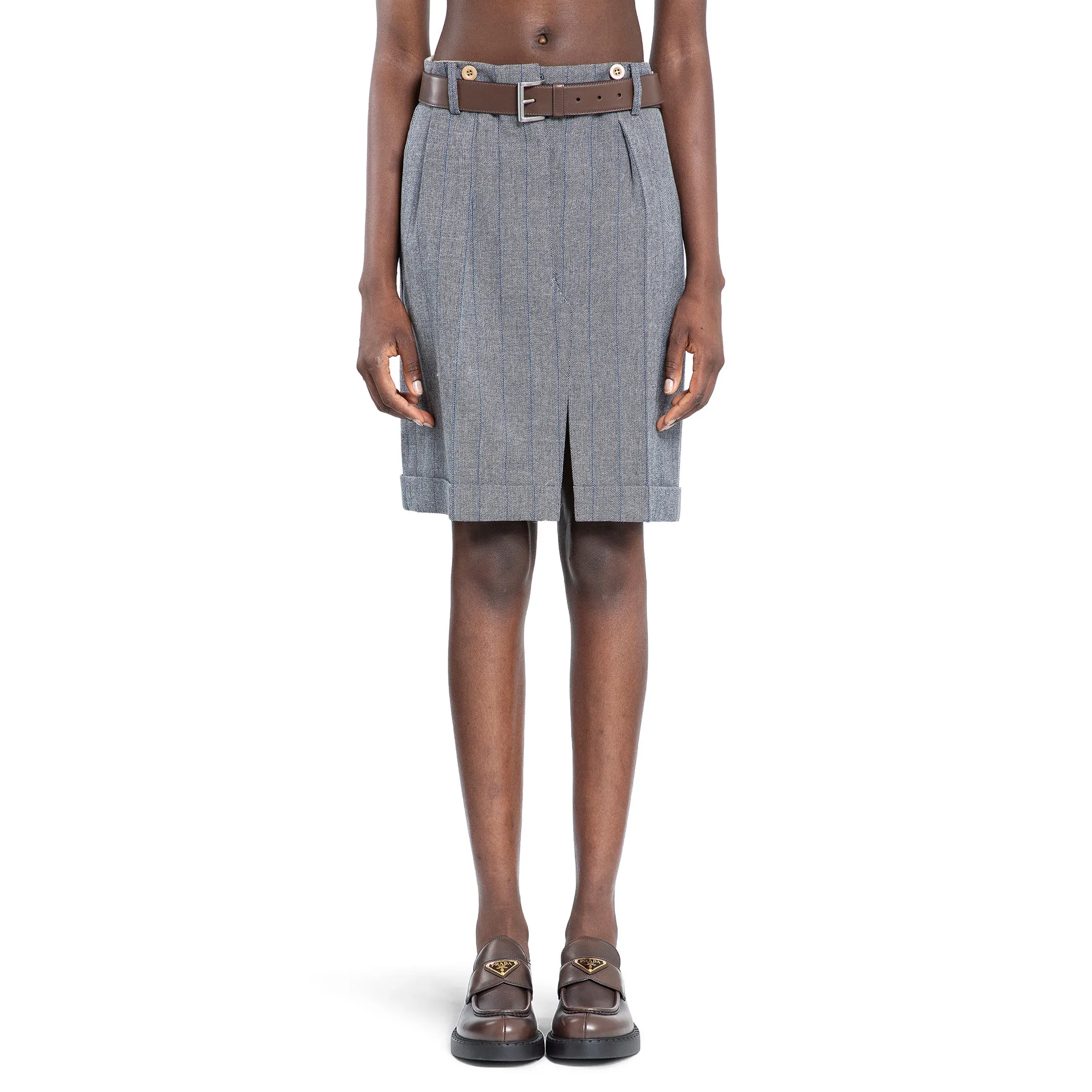 PRADA WOMAN GREY SKIRTS