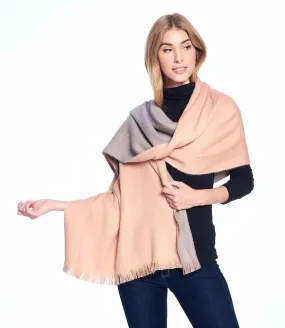 Reversible Alpaca  Wrap - Dusty Coral