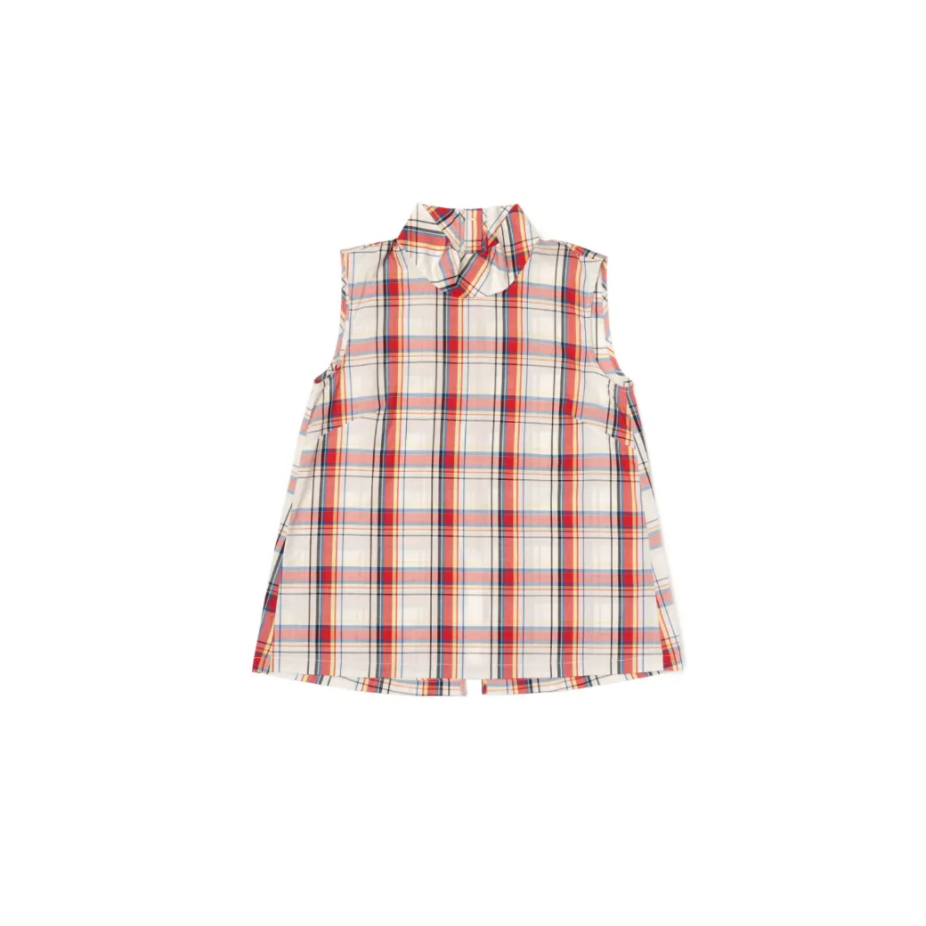 SAMPLE - BURU x Sabrina Sleeveless Mod Top - Primary Plaid