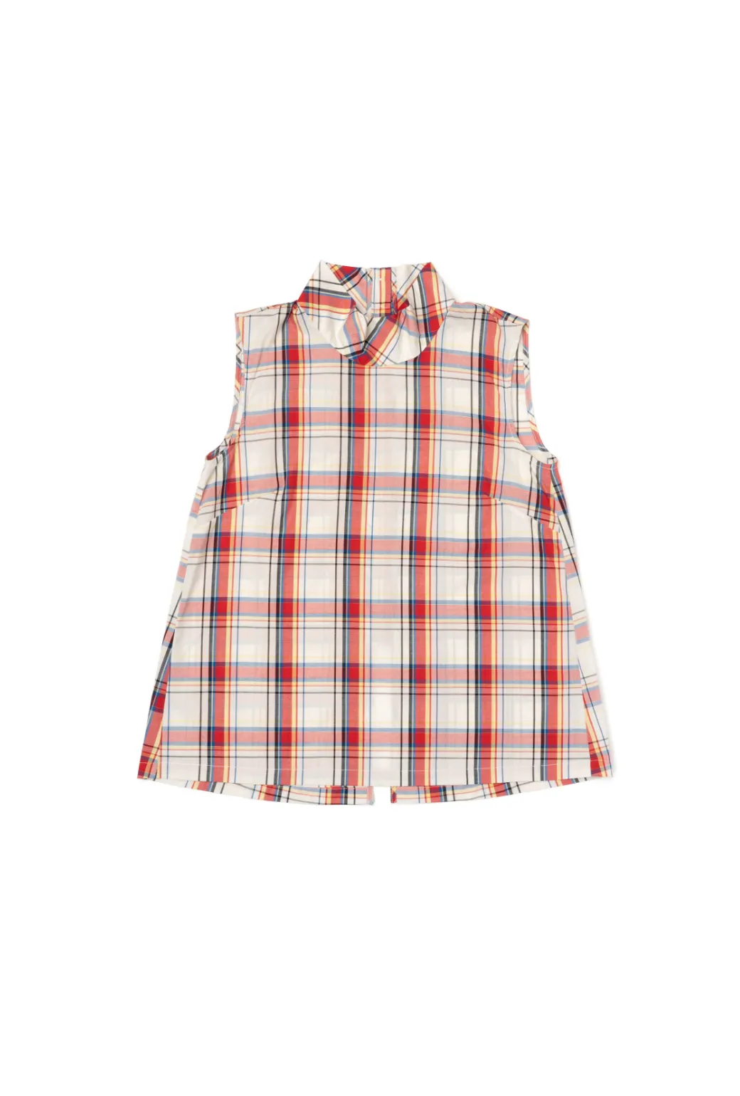 SAMPLE - BURU x Sabrina Sleeveless Mod Top - Primary Plaid