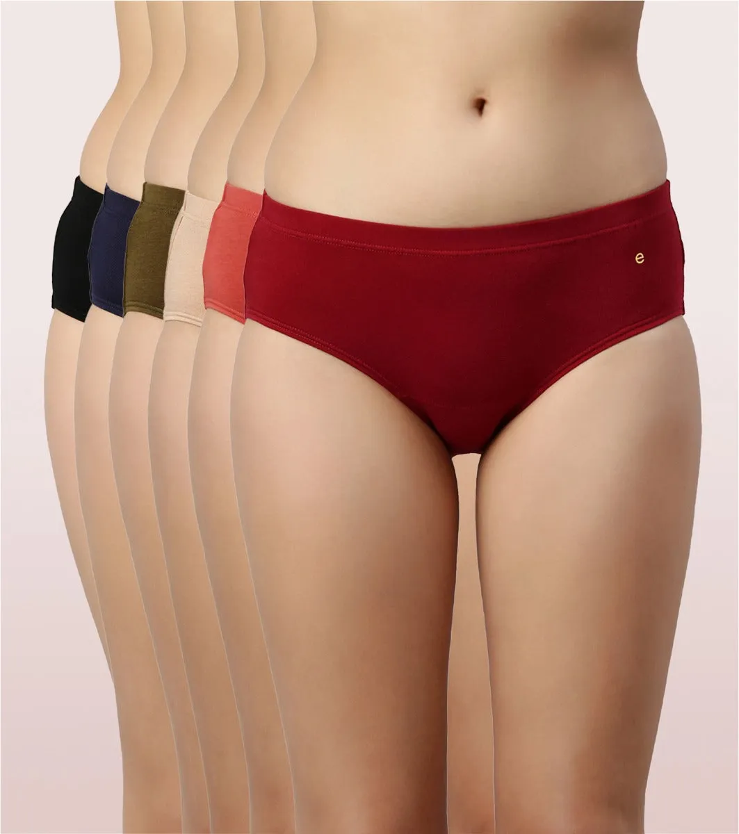 The Stretch Cotton Hipster Panty | Antimicrobial And Stain Release Finish | Cotton Spandex -Pack Of 3-Colors And Print May Vary