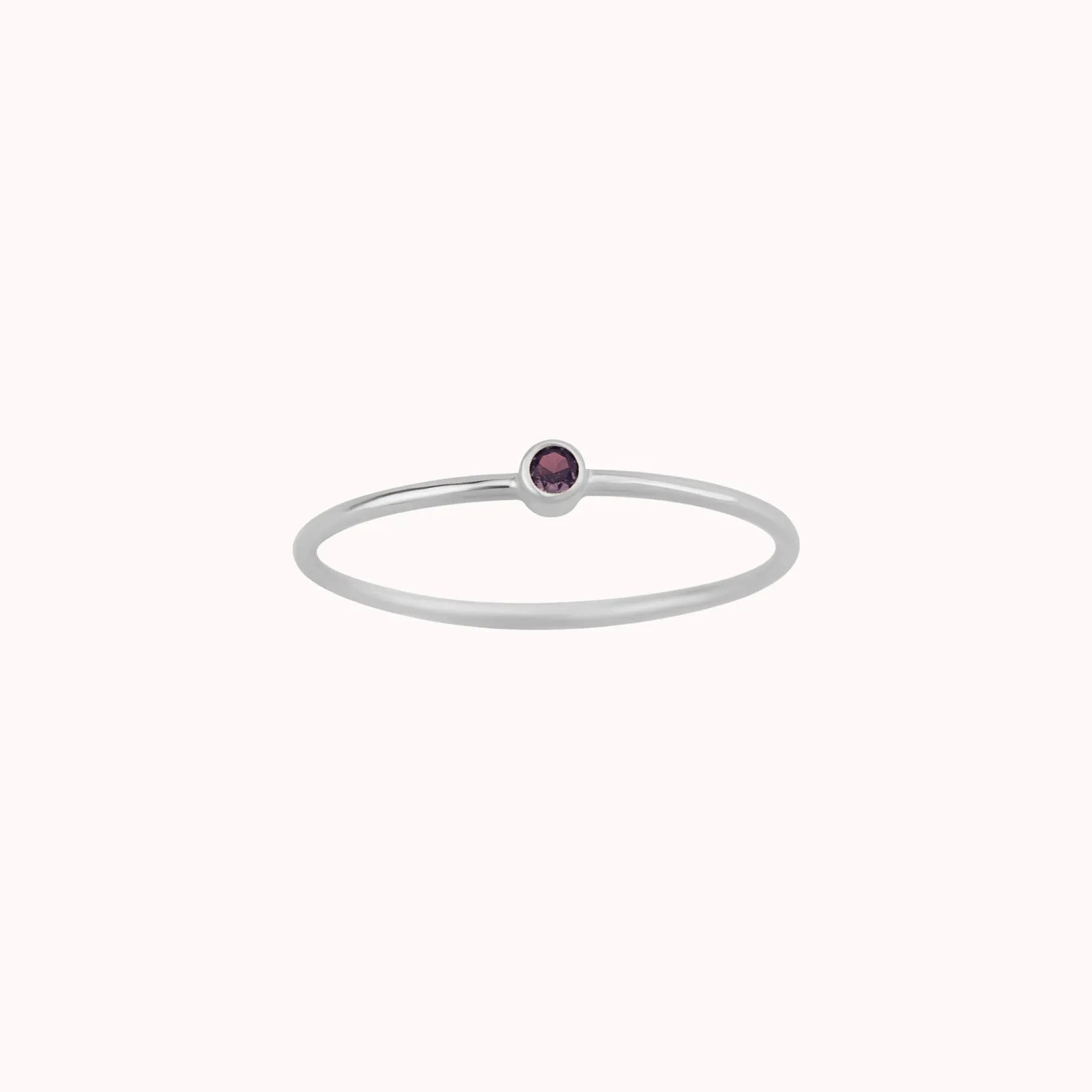 Tiny February Birthstone Ring ∙ Amethyst