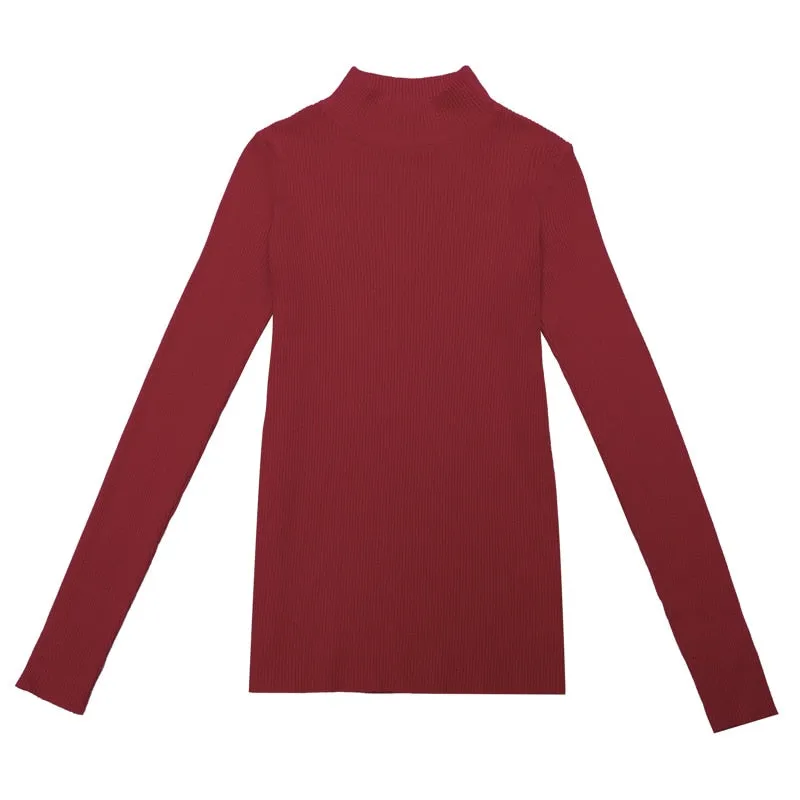 Turtleneck Long Sleeve Slim Sweater