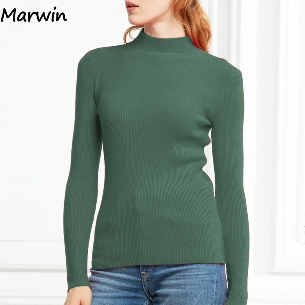 Turtleneck Long Sleeve Slim Sweater