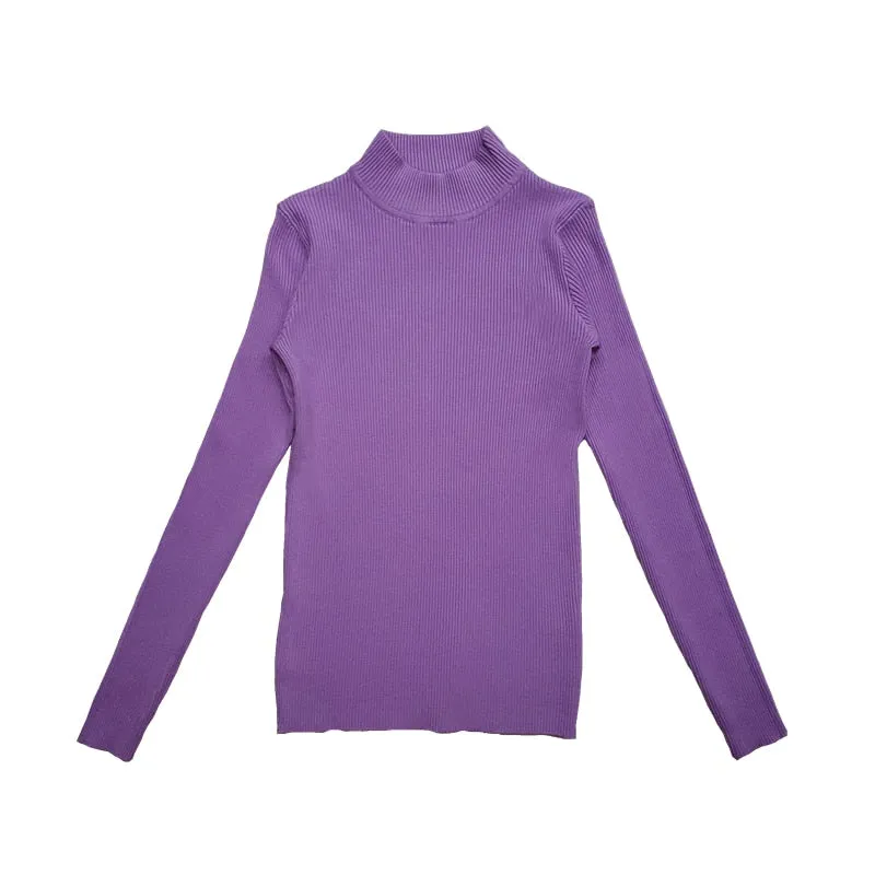 Turtleneck Long Sleeve Slim Sweater