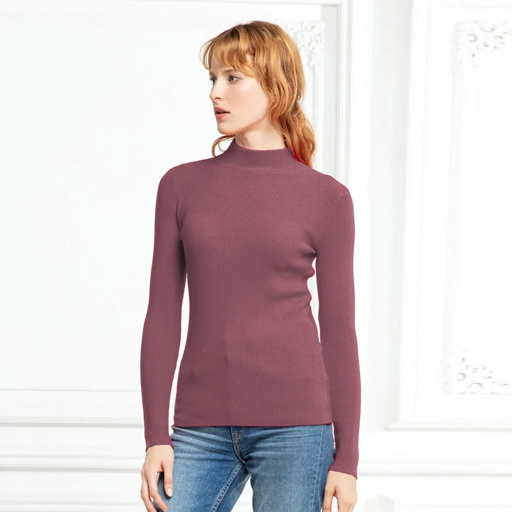 Turtleneck Long Sleeve Slim Sweater