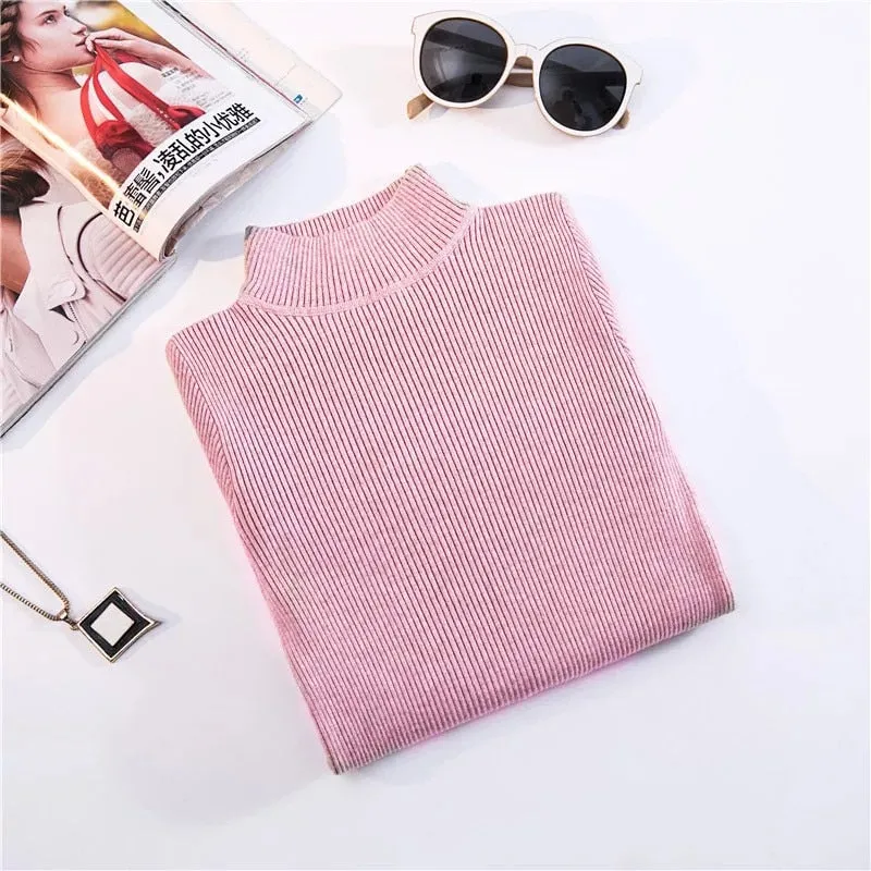 Turtleneck Long Sleeve Slim Sweater