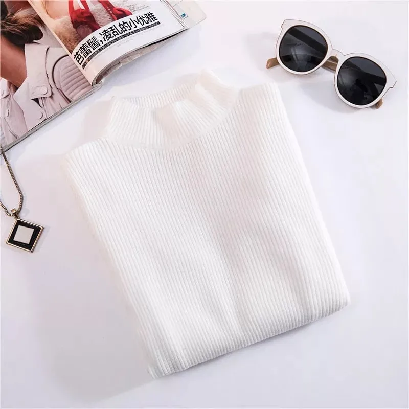 Turtleneck Long Sleeve Slim Sweater