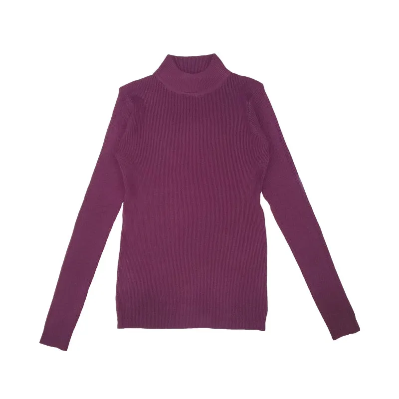 Turtleneck Long Sleeve Slim Sweater