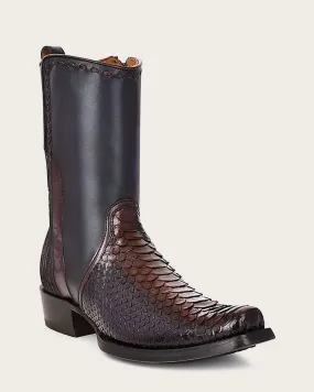 Urban black exotic boot