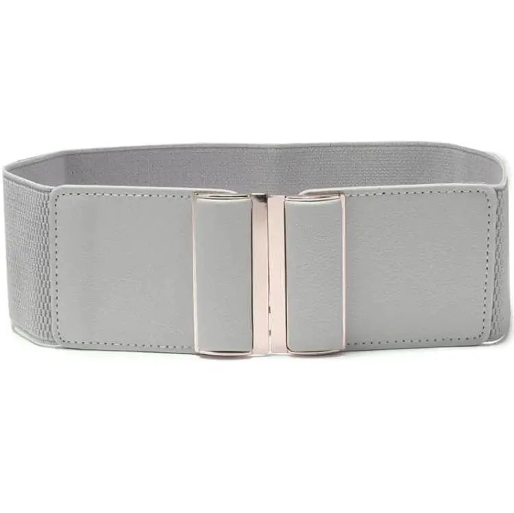 Wide Cinch Waistband - Fashionable and Flattering Belt for Women - Solid Pattern, 7.5cm Buckle Width - Adjustable for Regular and Plus Sizes