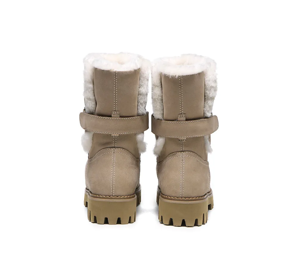 Women Sheepskin Wool Mid Calf Fashion Boots Tina